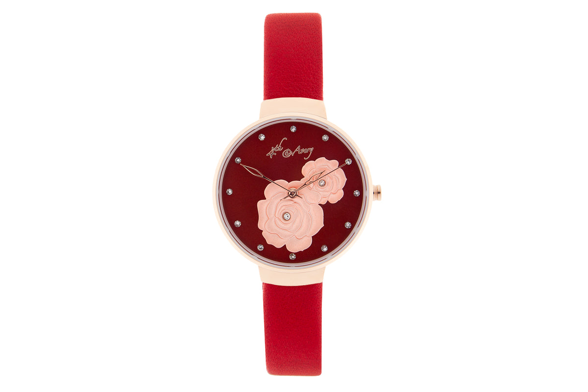 4A Maua 32mm watch on a leather strap