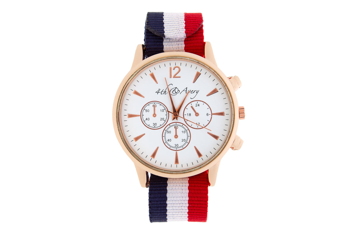 G10 NATO White watch on a white nylon NATO strap